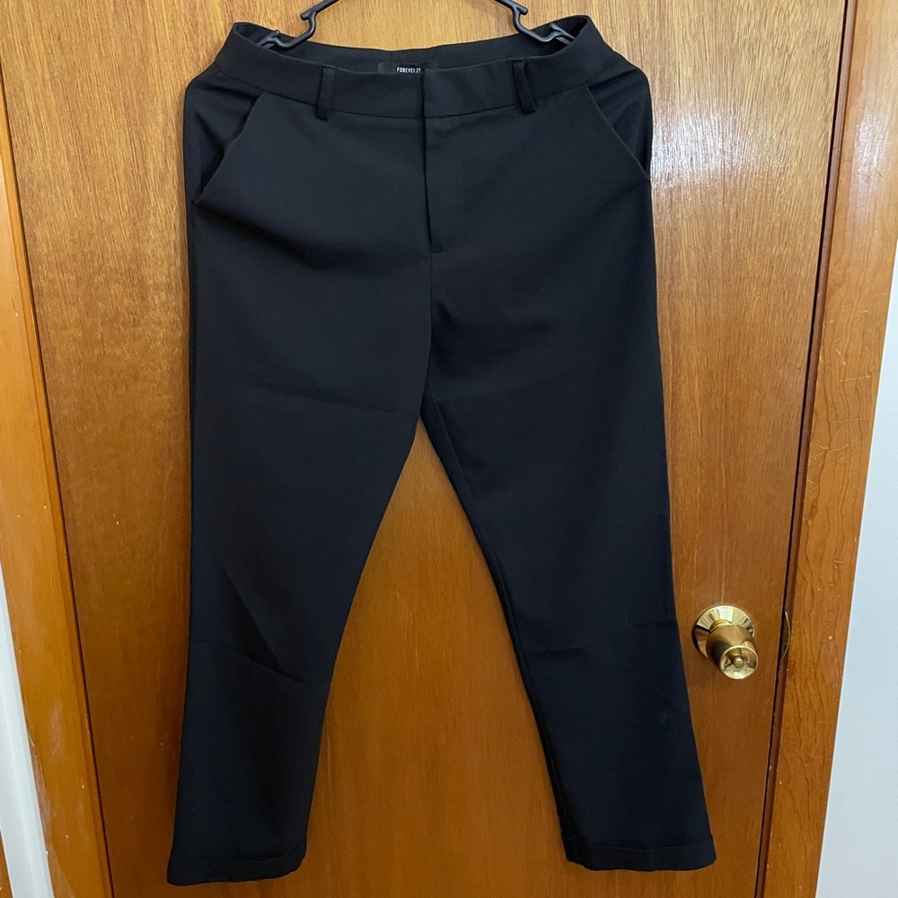 Forever21 Cropped Cuffed High Rise Trouser, Small